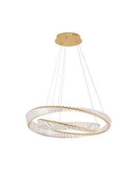 Nova Luce Aurelia - suspension - Ø 80 x 150 cm - 72W LED dimmable inclus - or
