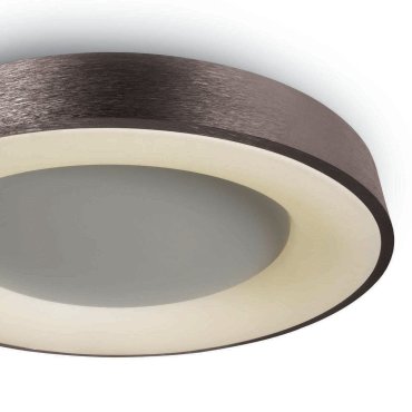 ONE Light Plafo décoratif - plafonnier - Ø 60 x 8,7 cm - 50W LED inclus - brun brossé