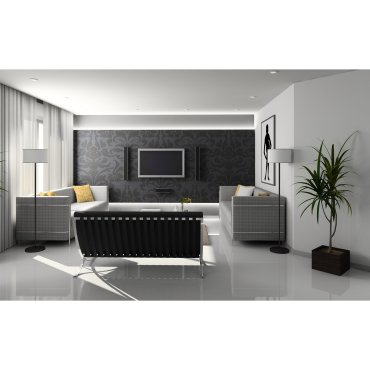 Artdelight Tondo - lampadaire - 140 cm - noir