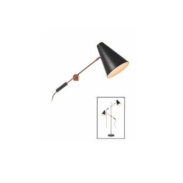 Artdelight Obscur - lampadaire - Ø50 x 150 cm - noir
