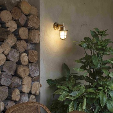 Faro Nahir - applique murale - 12 x 20 x 23 cm - IP44 - laiton