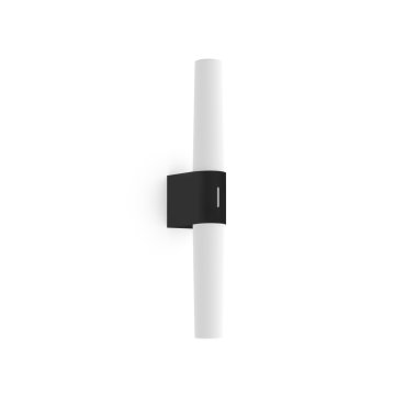 Nordlux Helva Double Basic - applique murale - 10,6 x 5,7 x 42,5 cm - 9W LED inclus - IP44 - noir