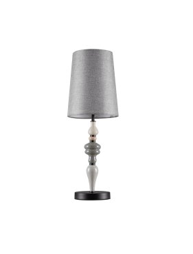 Nova Luce Damo - lampe de table - Ø 22 x 62 cm - noir mat, gris et brun