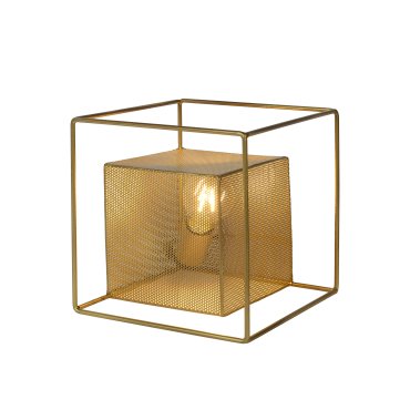 Lucide Morris - lampe à poser - 22,5 x 22,5 x 22,5 cm - or mat et laiton