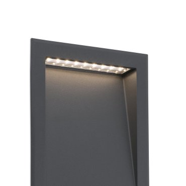 Faro Soun - applique encastrée - 19,3 x 7,3 x 23,8 cm - 8W LED inclus - IP65 - gris foncé