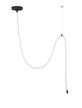 Nova Luce Ilane - lampe suspendue - 150 x 150 x 2,5 cm - 33W dimmable LED inclus - noir sablé et blanc