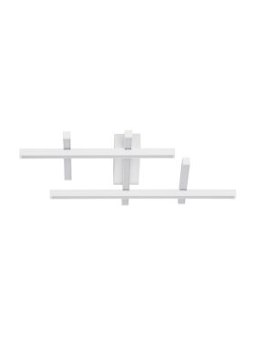 Nova Luce Pace - plafonnier - 58 x 8 x 41 cm - 42W dimmable LED inclus - blanc sablé