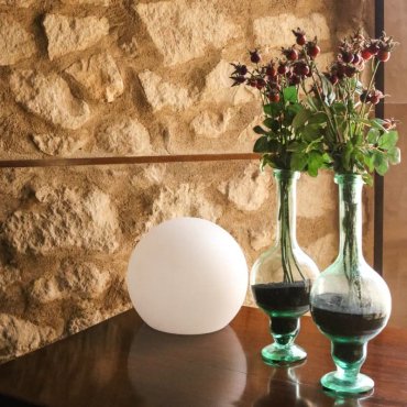 New Garden Buly 20 - boule lumineuse avec câble - Ø 20 x 17,5 cm - 3W LED inclus - citron vert translucide