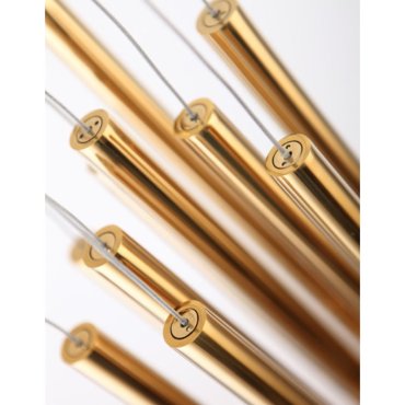 Maxlight Organic - lampe suspendue - Ø 20 x 180 cm - 10 x 1W LED dimmable inclus - gold
