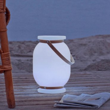 New Garden Candela - lampe de table rechargeable - RGB+W - Ø 20 x 29 cm - 3W LED dimmable inclus - IP65 - blanc