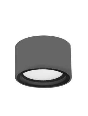 Nova Luce Focus - plafonnier d'extérieur - Ø 10 x 6,5 cm - IP54 - gris foncé