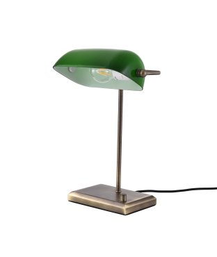 Artdelight Oxford - lampe de table - 17,5 x 26 x 37 cm - bronze et vert