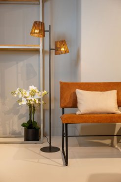 ETH Daan - lampe sur pied - Ø 24,5 x 155 cm - brun