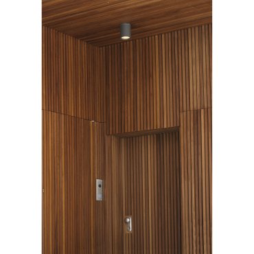 Faro Tasa - spot en saillie 1L - Ø 11 x 14 cm - IP44 - gris foncé