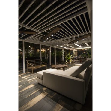 Faro Tami - spot en saillie 1L - 9 x 9 x 10 cm - 9W LED inclus - IP54 - gris foncé