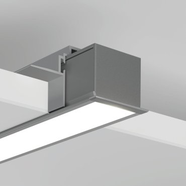 Klus Lokom - profilé LED encastré - 3,02 x 2,45 cm - argent anodisé