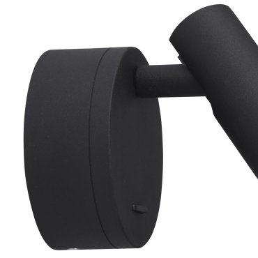 Nova Luce Clip - applique murale avec interrupteur - 8 x 3,4 x 11 cm - 3W LED inclus - noir