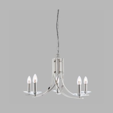 Searchlight Ascona - lustre - Ø 62 x 90 cm - argent satiné
