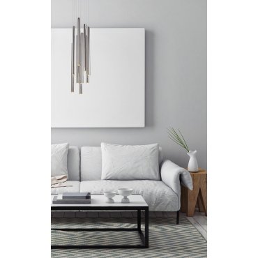 Maxlight Organic - lampe suspendue - Ø 20 x 183 cm - 10 x 1W LED dimmable inclus - chrome