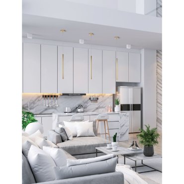 Maxlight Organic - lampe suspendue - Ø 2,5 x 190 cm - 1W LED inclus - or
