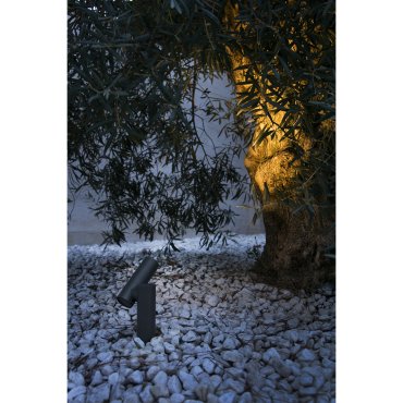 Faro Spy-1 - spot en saillie 1L - Ø 4 x 14,5 cm - 6W LED inclus - IP65 - gris foncé