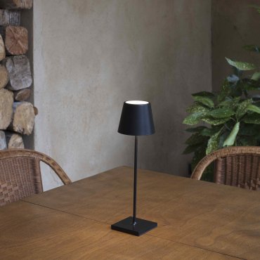 Faro TOC - lampes portables - Ø 11 x 38 cm - 2W dimmable LED inclus - IP54 - noir mat