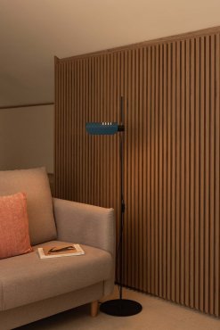 Faro Martinica - lampadaire - 41,6 x 150 cm - noir
