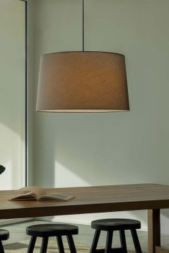 Faro Windsor S - lampe suspendue - Ø 64 x 37,5 cm - noir mat et gris