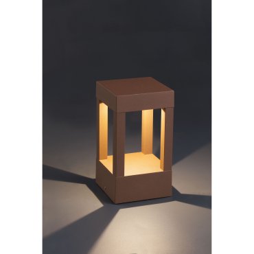 Faro Agra - lampe de jardin - 10,8 x 10,8 x 20 cm - 9W LED inclus - IP55 - brun rouille