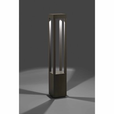 Faro Agra - lampe de jardin - 10,8 x 10,8 x 65 cm - 9W LED inclus - IP55 - gris foncé