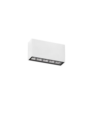 Nova Luce Jax - plafonnier extérieur - 14,2 x 7,5 x 4 cm - 7W LED inclus - IP65 - blanc sablé