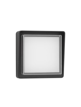 Nova Luce Cape - applique murale extérieure - 20 x 20 x 7,4 cm - 10W LED inclus - IP65 - anthracite foncé
