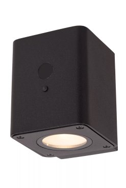 Lucide Ramin - Applique d'extérieur avec capteur solaire jour/nuit - 12,2 x 8,8 x 10,5 cm - 1W dimmable LED inclus - IP54 - noir