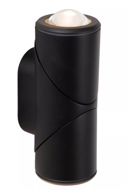 Lucide Erin - applique murale extérieure - 6 x 8 x 19 cm - 2 x 5W LED inclus - IP65 - noir