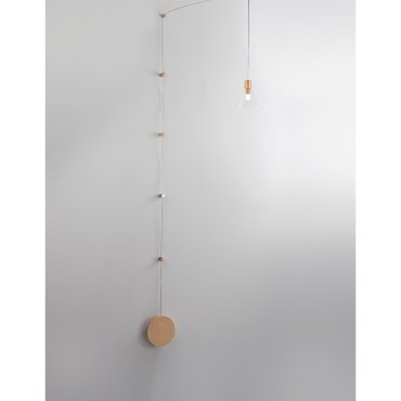 Nova Luce Marce - lampe suspendue - 12 x 14,5 x 400 cm - 5W LED inclus - or et transparent