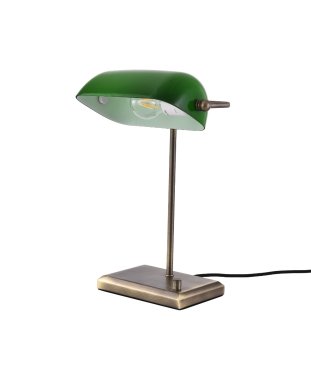 Artdelight Oxford - lampe à poser - 27 x 19 x 37 cm - bronze et vert