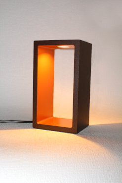 Artdelight Corridor - lampe à poser - 18,2 x 10 x 8 cm - 3 niveaux de gradation - 6W LED inclus - IP40 - brun et or