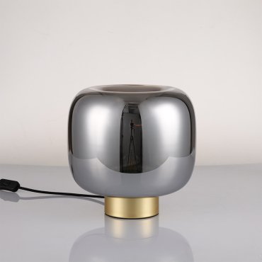 Artdelight Round - lampe à poser - Ø 12 x 8,5 cm - or mat
