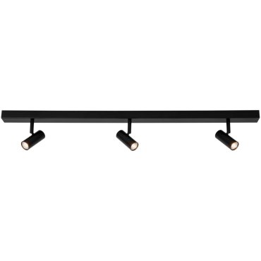 Nordlux Omari - spot en saillie 3L - 12 x 78 cm - 3 niveaux de gradation - 3x 3,2W LED inclus - noir
