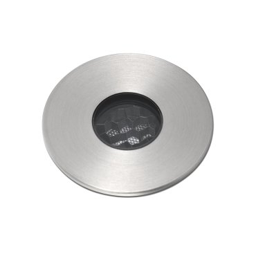 Faro Grund - spot rond pour l'extérieur - Ø 37 mm, Ø 32 mm à encastrer - 2W LED inclus - IP67 - acier inoxydable satiné - couleur de lumière blanc chaud (3000K)