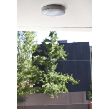 Faro Yen - plafonnier - Ø 27,5 x 8,6 cm - IP54 - gris