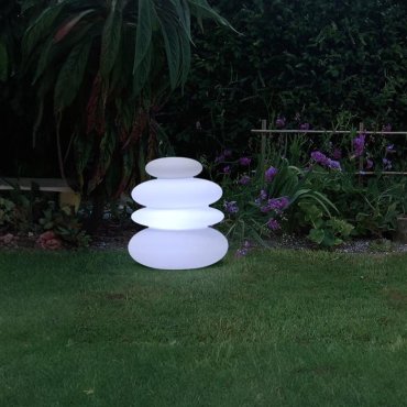New Garden Balans - lampadaire rechargeable - RGB+W - 36 x 59 x 65 cm - 1W LED dimmable inclus - IP54 - blanc