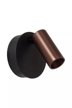 Lucide Toni - applique murale rechargeable - Ø 8,1 x 12,4 cm - 2W LED dimmable inclus - café