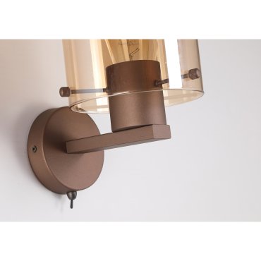 Searchlight Sweden - applique en saillie - 15 x 24 cm - moka et ambre