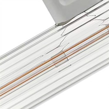 Daylight Italia Lampe LED - Linea Righe - Ø 3 x 100 cm - S14d - 9W dimmable - 2700K - transparent