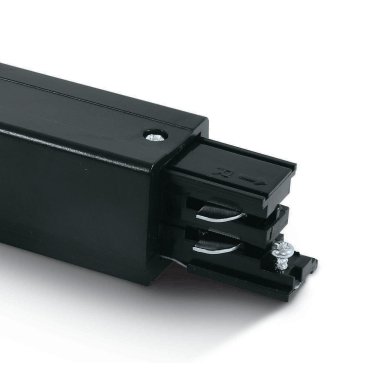 ONE Light Square Track Accessories - alimentation de départ à droite - système de rail triphasé - 16A - noir
