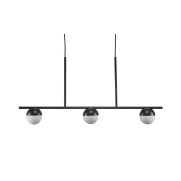 Nordlux Contina - lampe suspendue - 90 x 10 x 241,3 cm - noir et blanc opale