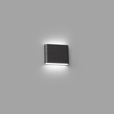 Faro Aday - applique murale - 11,3 x 2,2 x 9 cm - 6W LED inclus - IP54 - gris foncé