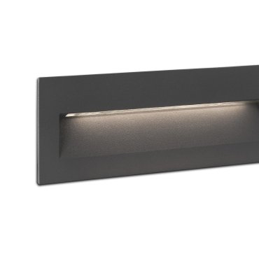 Faro Nat - applique encastrée - 22,5 x 7,3 x 7,5 cm - 8W LED inclus - IP65 - gris foncé
