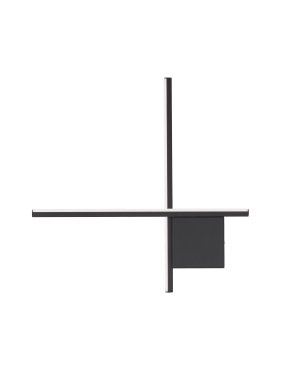 Nova Luce Cross - applique murale - 50 x 50 x 4 cm - 15W LED inclus - noir sablé
